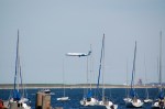 Airplane over Boston&nbsp;Harbor