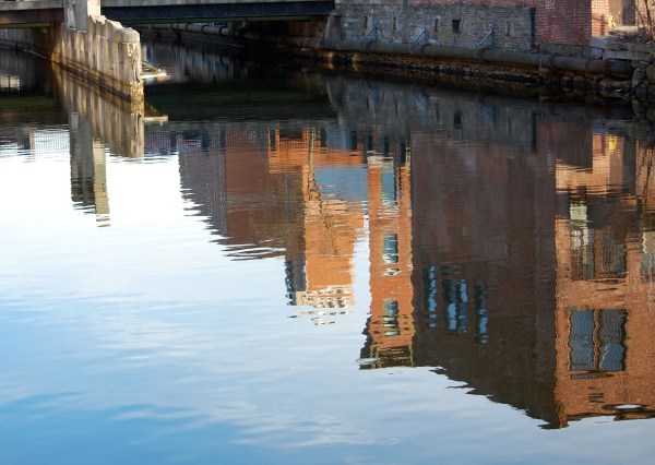 I love the reflection of this building in the canal water. To me, it could have been taken in almost any city in Europe. But it was taken in Lowell, Massachusetts, U.S.A.