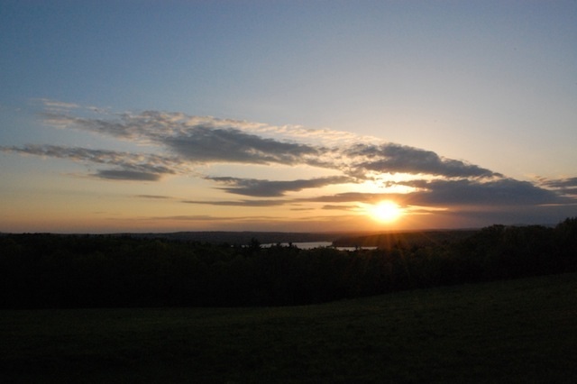 golden-sunset at Tower Hill Botanic Garden